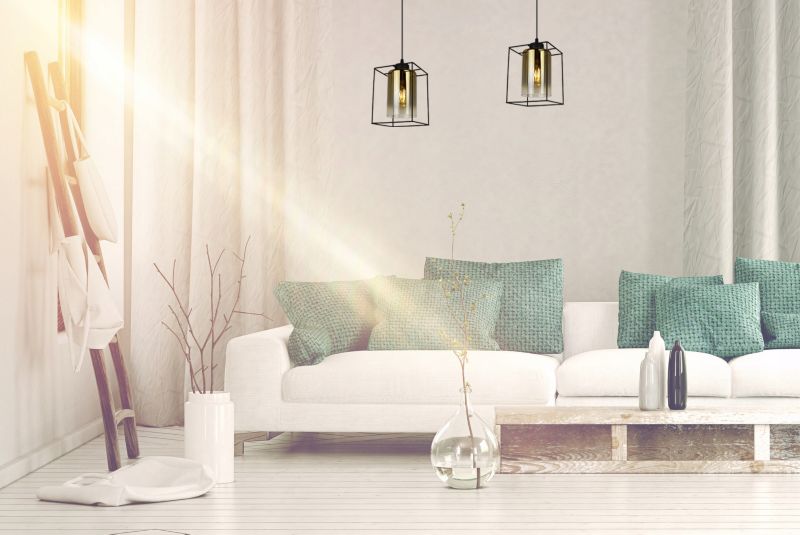 Lampa sufitowa wisząca Light Home LH Hella Cage 1x E27 60W szkło złoty 1szt.
