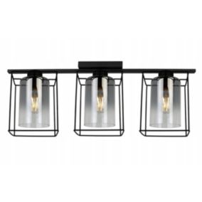 Lampa sufitowa wisząca Light Home LH Hella Cage 3x E27 60W szkło grafitowy 1szt.