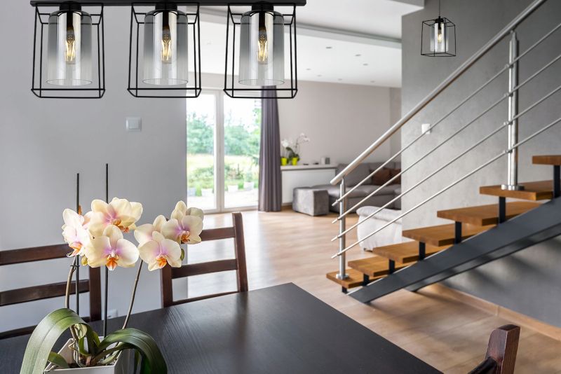 Lampa sufitowa wisząca Light Home LH Hella Cage 3x E27 60W szkło grafitowy 1szt.