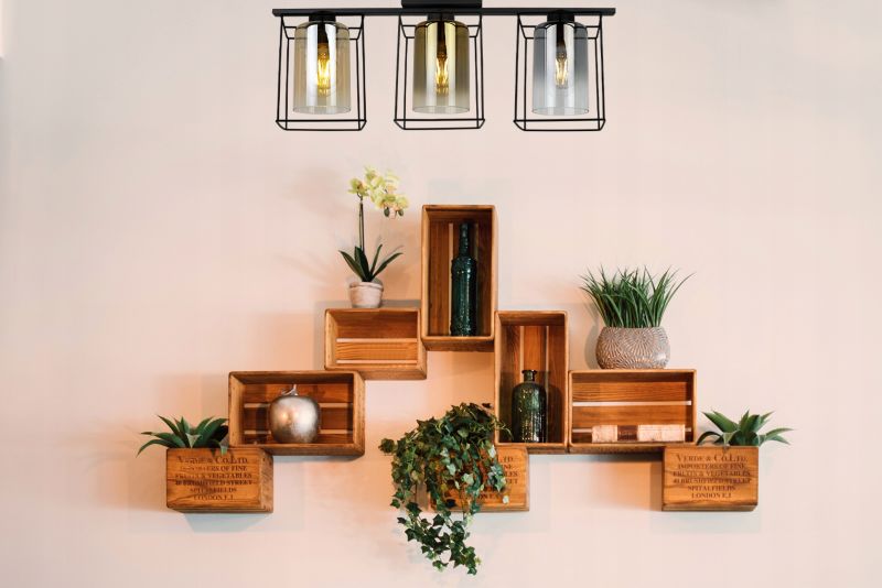 Lampa sufitowa wisząca Light Home LH Hella Cage 3x E27 60W szkło multikolor 1szt.