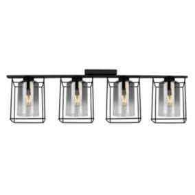 Lampa sufitowa wisząca Light Home LH Hella Cage 4x E27 60W szkło grafitowy 1szt.