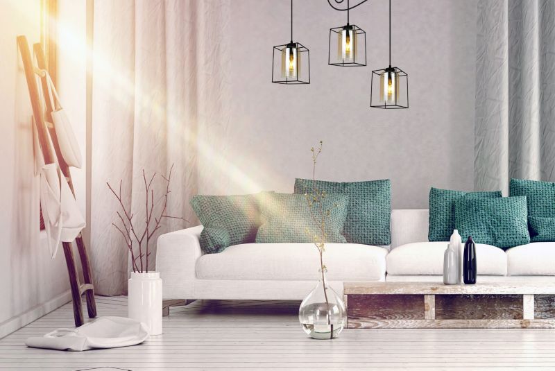 Lampa sufitowa wisząca Light Home LH Hella Cage Pająk 3x E27 60W szkło miodowy 1szt.