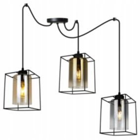 Lampa sufitowa wisząca Light Home LH Hella Cage Pająk 3x E27 60W szkło multikolor 1szt.