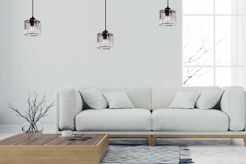 Lampa sufitowa wisząca Light Home LH Holdi 1x E27 60W klosz bezbarwne szkło 14cm 1szt.