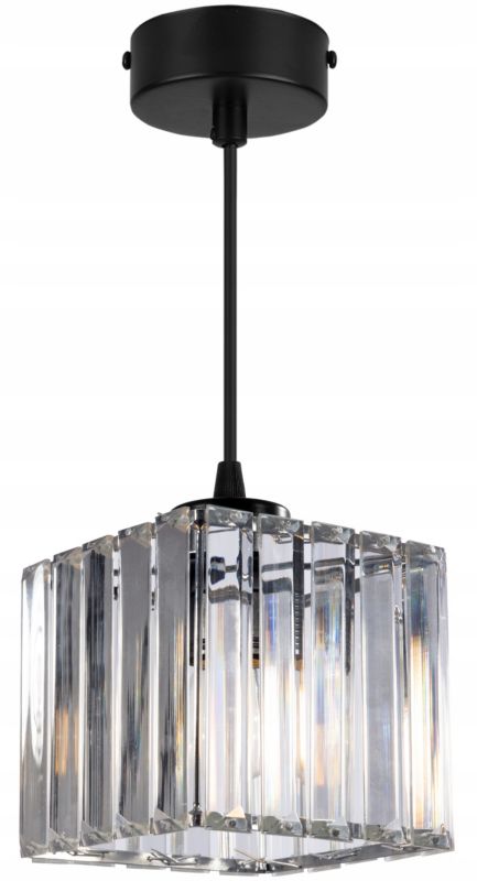 Lampa sufitowa wisząca Light Home LH Holdi 1x E27 60W klosz kwadratowy szkło 1szt.