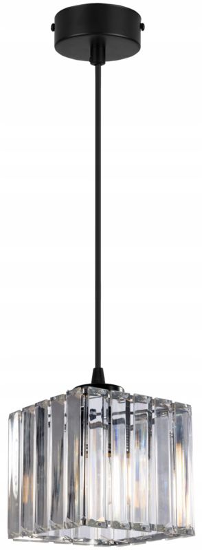 Lampa sufitowa wisząca Light Home LH Holdi 1x E27 60W klosz kwadratowy szkło 1szt.