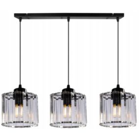 Lampa sufitowa wisząca Light Home LH Holdi 3x E27 60W klosz szkło 1szt.