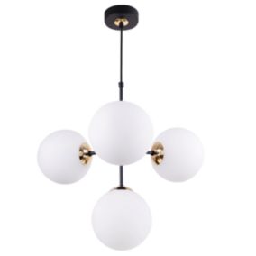 Lampa sufitowa wisząca Light Home LH Imperia 4x E14 60W biały/złoty 1szt.