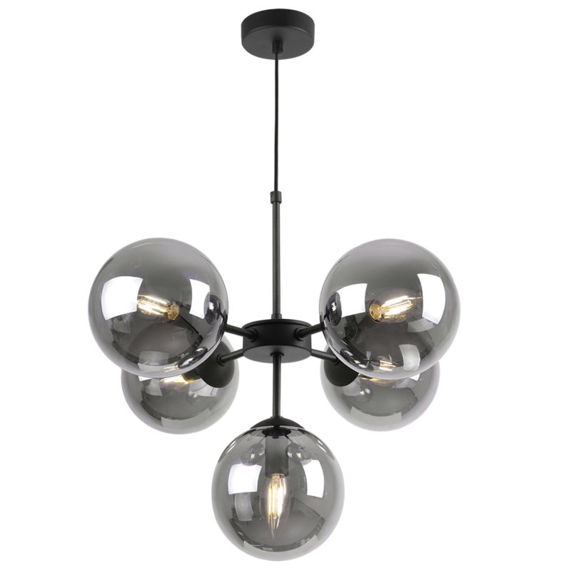 Lampa sufitowa wisząca Light Home LH Imperia 5x E14 60W czarny 1szt.