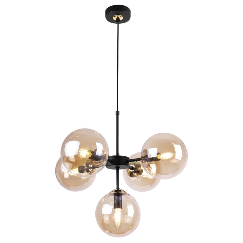 Lampa sufitowa wisząca Light Home LH Imperia 5x E14 60W miodowy/złoty 1szt.
