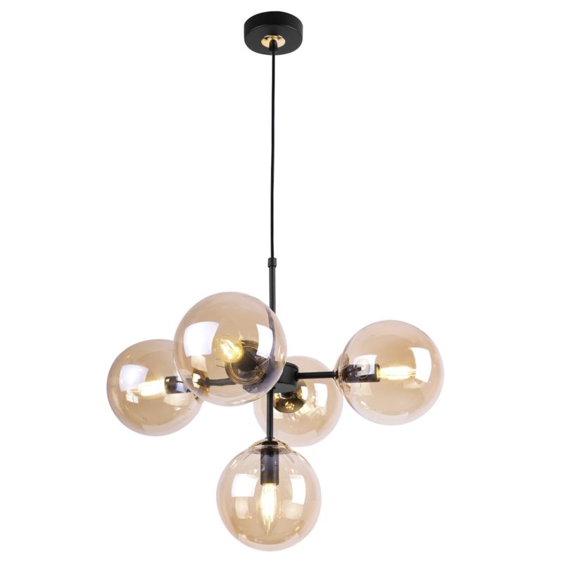 Lampa sufitowa wisząca Light Home LH Imperia 5x E14 60W miodowy/złoty 1szt.