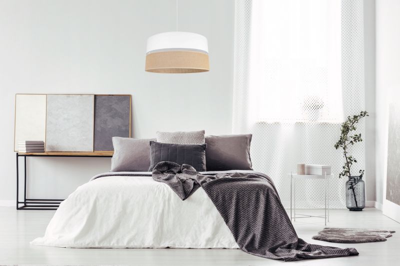 Lampa sufitowa wisząca Light Home LH Juta 1x E27 60W abażur 45cm tkanina biały 1szt.