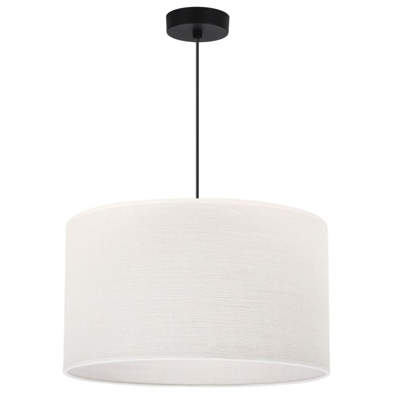 Lampa sufitowa wisząca Light Home LH Juta 1x E27 60W biały klosz 40cm podstawa czarna 1szt.