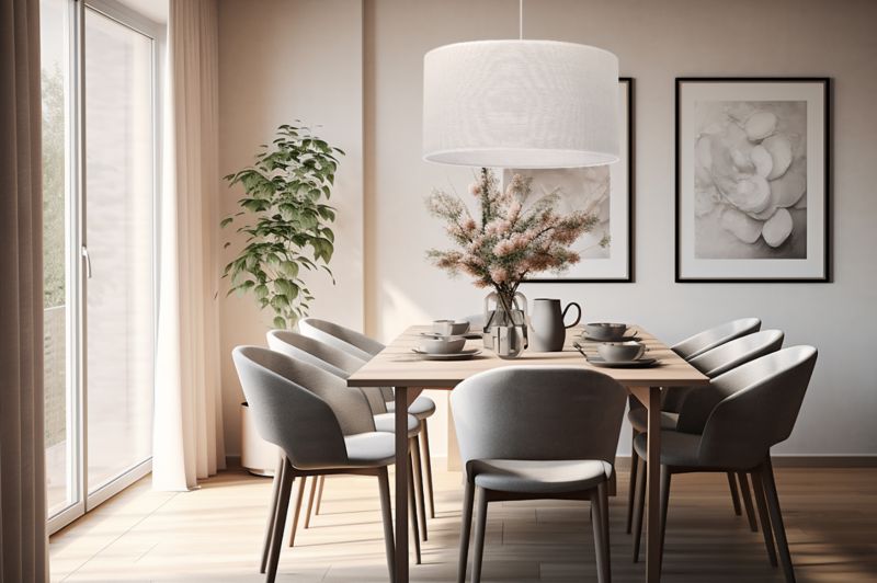 Lampa sufitowa wisząca Light Home LH Juta 1x E27 60W biały klosz 45cm podstawa biała 1szt.