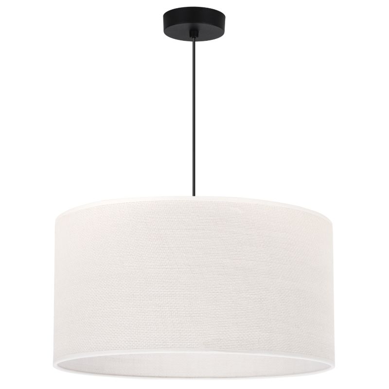 Lampa sufitowa wisząca Light Home LH Juta 1x E27 60W biały klosz 45cm podstawa czarna 1szt.