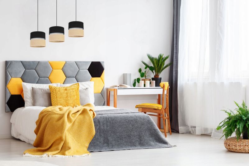 Lampa sufitowa wisząca Light Home LH Juta 3x E27 60W abażur 20cm tkanina czarny 1szt.
