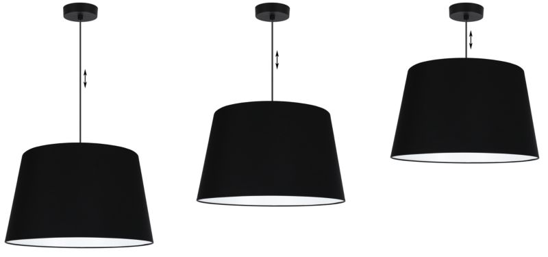 Lampa sufitowa wisząca Light Home LH Juta Stożek 1x E27 60W czarny 1szt.