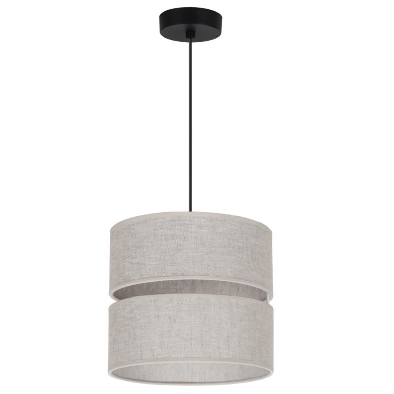 Lampa sufitowa wisząca Light Home LH Len Duo 1x E27 60W czarny/beżowy 1szt.
