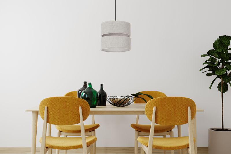 Lampa sufitowa wisząca Light Home LH Len Duo 1x E27 60W czarny/beżowy 1szt.