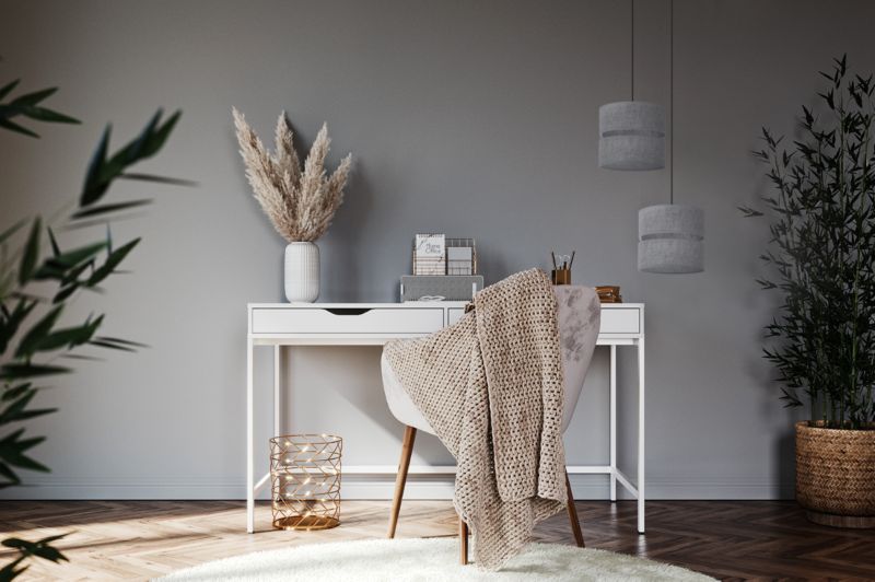 Lampa sufitowa wisząca Light Home LH Len Duo 1x E27 60W klosz 20cm czarny/szary 1szt.