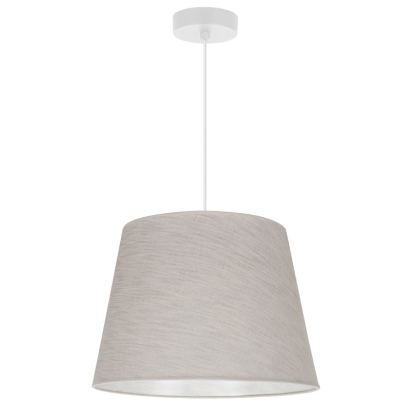 Lampa sufitowa wisząca Light Home LH Len Stożek 1x E27 60W klosz 38cm biały/j.beżowy 1szt.
