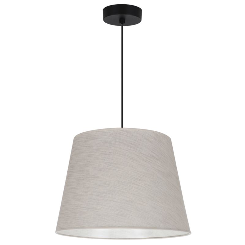 Lampa sufitowa wisząca Light Home LH Len Stożek 1x E27 60W klosz 38cm czarny/j.beżowy/biały 1szt.