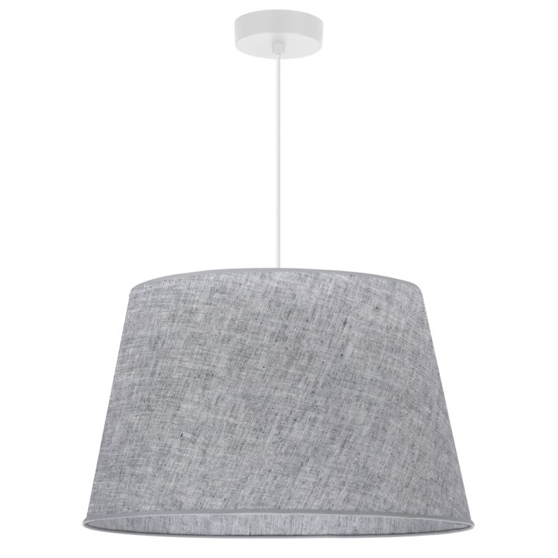 Lampa sufitowa wisząca Light Home LH Len Stożek 1x E27 60W klosz 44cm biały/szary 1szt.