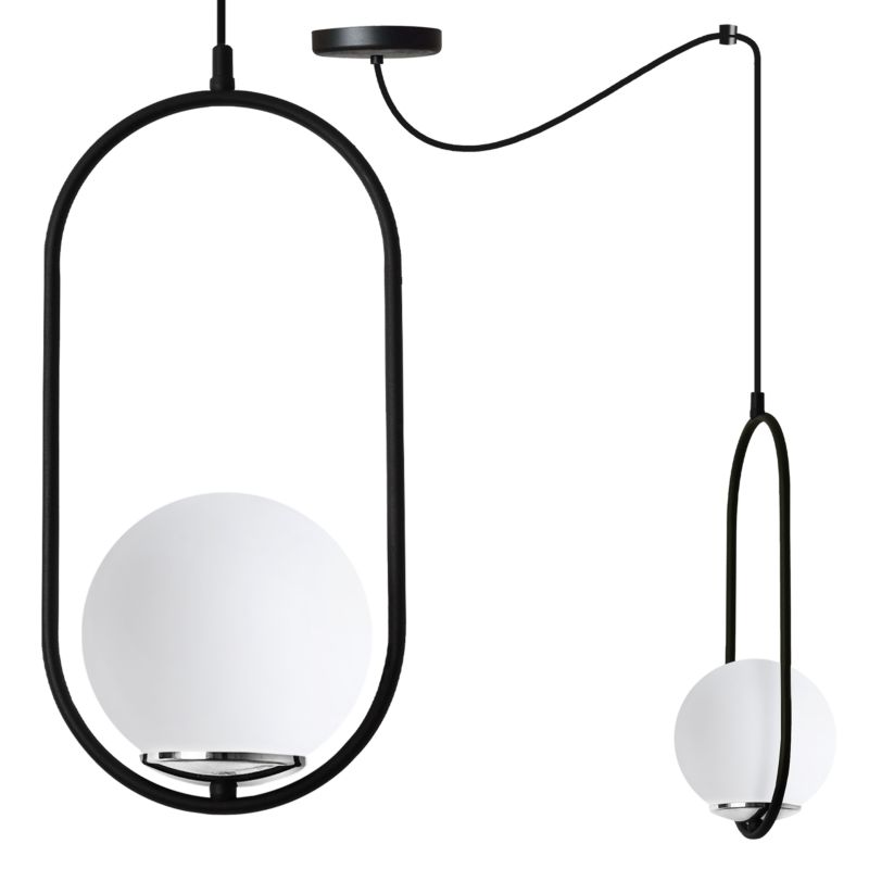 Lampa sufitowa wisząca Light Home LH Luna Pająk 1x E14 biały/czarny/chrom 1szt.