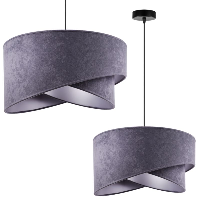 Lampa sufitowa wisząca Light Home LH Mediolan 1x E27 60W ciemny szary 1szt.