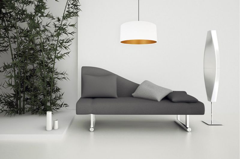 Lampa sufitowa wisząca Light Home LH Mediolan Welur 1x E27 60W biały/złoty 1szt.