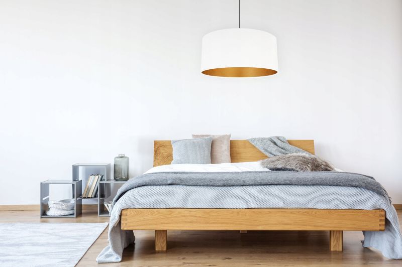 Lampa sufitowa wisząca Light Home LH Mediolan Welur 1x E27 60W biały/złoty 1szt.