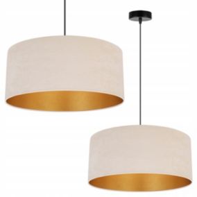 Lampa sufitowa wisząca Light Home LH Mediolan Welur 1x E27 60W kremowy/złoty 1szt.