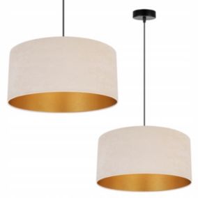 Lampa sufitowa wisząca Light Home LH Mediolan Welur 1x E27 60W kremowy/złoty 40cm 1szt.