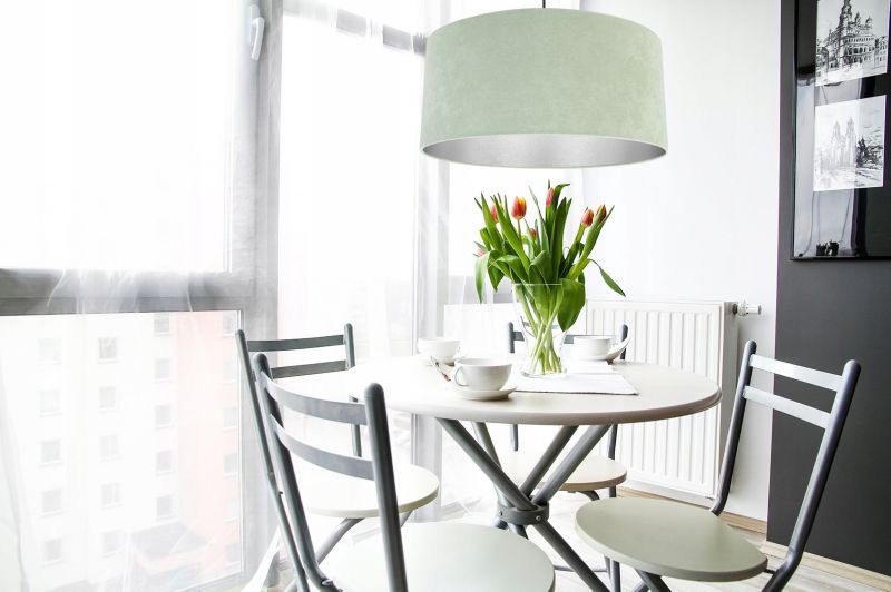 Lampa sufitowa wisząca Light Home LH Mediolan Welur 1x E27 60W miętowy/srebrny 1szt.
