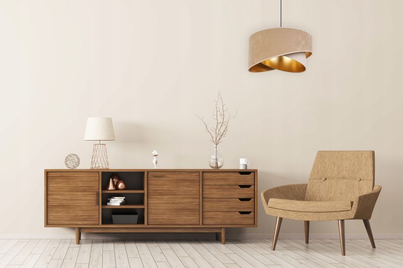 Lampa sufitowa wisząca Light Home LH Mediolan Welur 1x E27 60W mieszany beż/złoty 1szt.