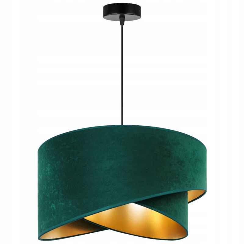 Lampa sufitowa wisząca Light Home LH Mediolan Welur 1x E27 60W zielony/złoty 1szt.