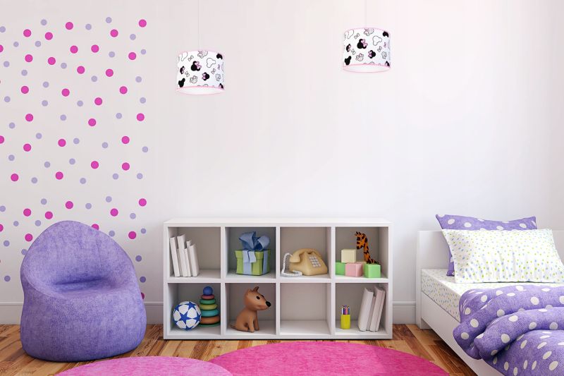 Lampa sufitowa wisząca Light Home LH Minnie dziecięca 1x E27 60W 20cm różowa 1szt.