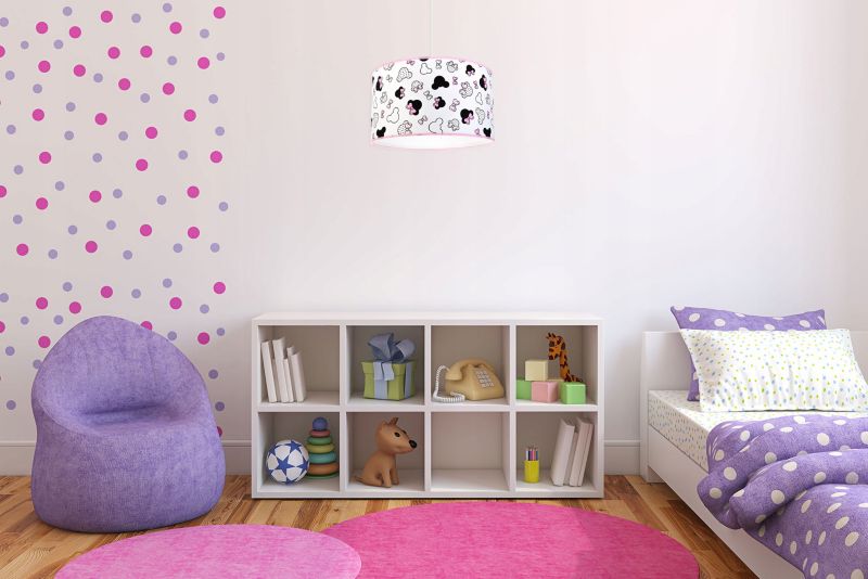 Lampa sufitowa wisząca Light Home LH Minnie dziecięca 1x E27 60W 35cm różowa 1szt.
