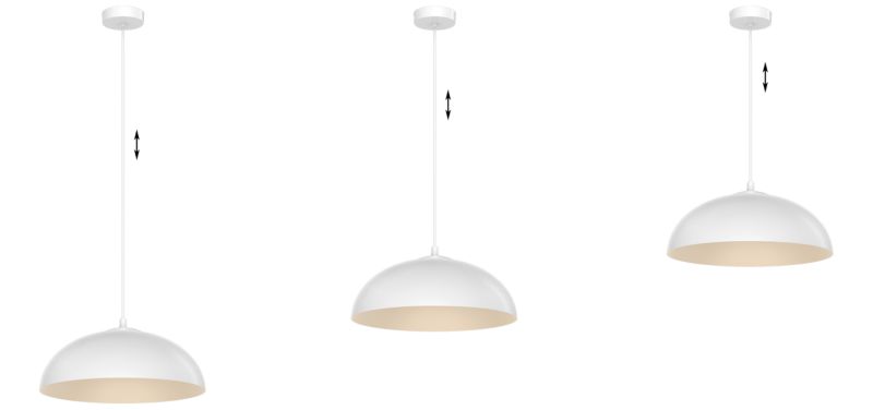 Lampa sufitowa wisząca Light Home LH Misa x E27 biały/kaszmirowy 1szt.