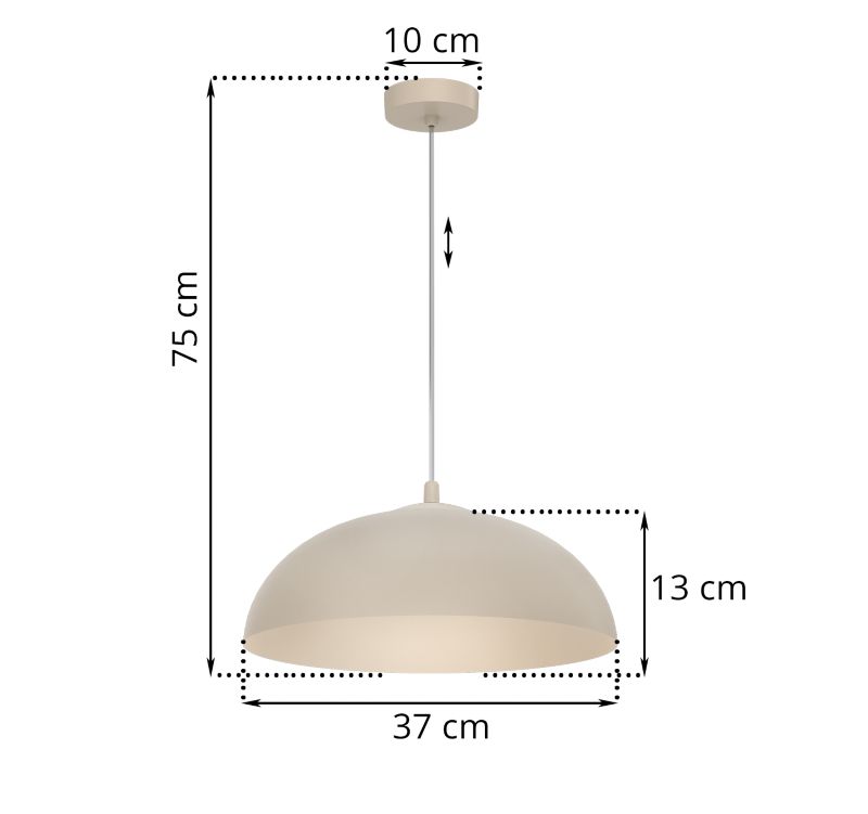 Lampa sufitowa wisząca Light Home LH Misa x E27 kaszmirowy 1szt.