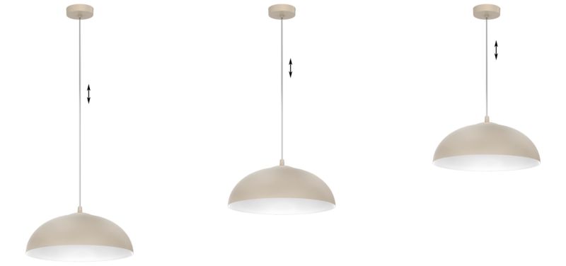 Lampa sufitowa wisząca Light Home LH Misa x E27 kaszmirowy/biały 1szt.