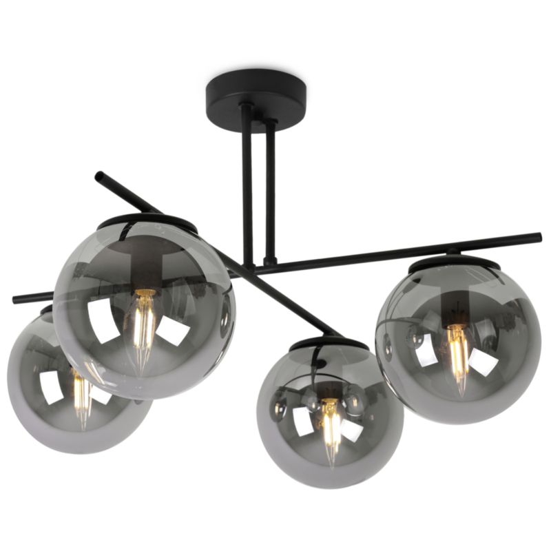 Lampa sufitowa wisząca Light Home LH Modena 4x E14 60W czarny 1szt.
