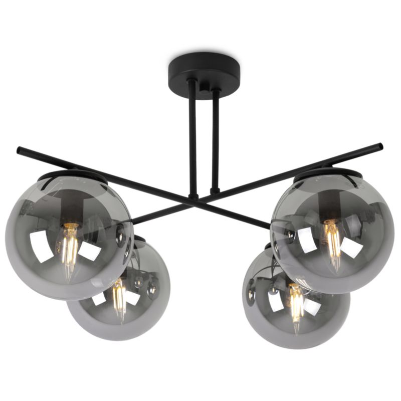 Lampa sufitowa wisząca Light Home LH Modena 4x E14 60W czarny 1szt.