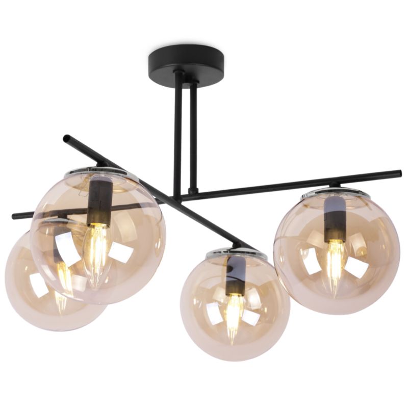 Lampa sufitowa wisząca Light Home LH Modena 4x E14 60W miodowy/srebrny 1szt.