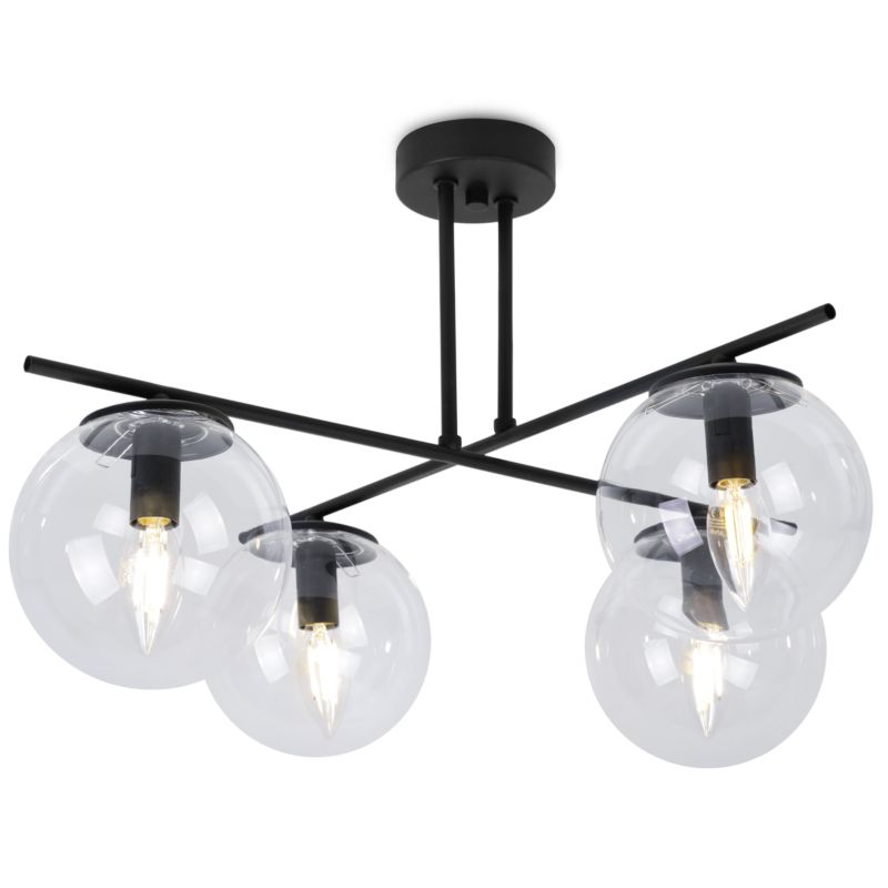 Lampa sufitowa wisząca Light Home LH Modena 4x E14 60W transparentny 1szt.