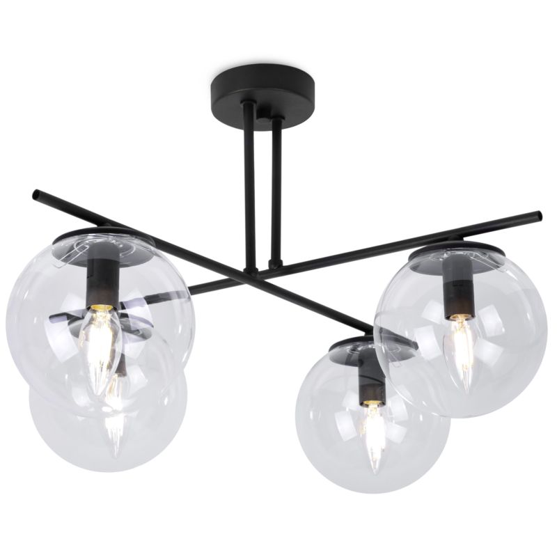 Lampa sufitowa wisząca Light Home LH Modena 4x E14 60W transparentny 1szt.