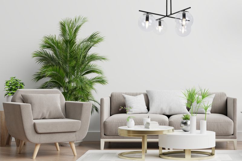 Lampa sufitowa wisząca Light Home LH Modena 4x E14 60W transparentny/srebrny 1szt.