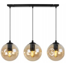 Lampa sufitowa wisząca Light Home LH Monako 3x E27 60W czarny/złoty 1szt.