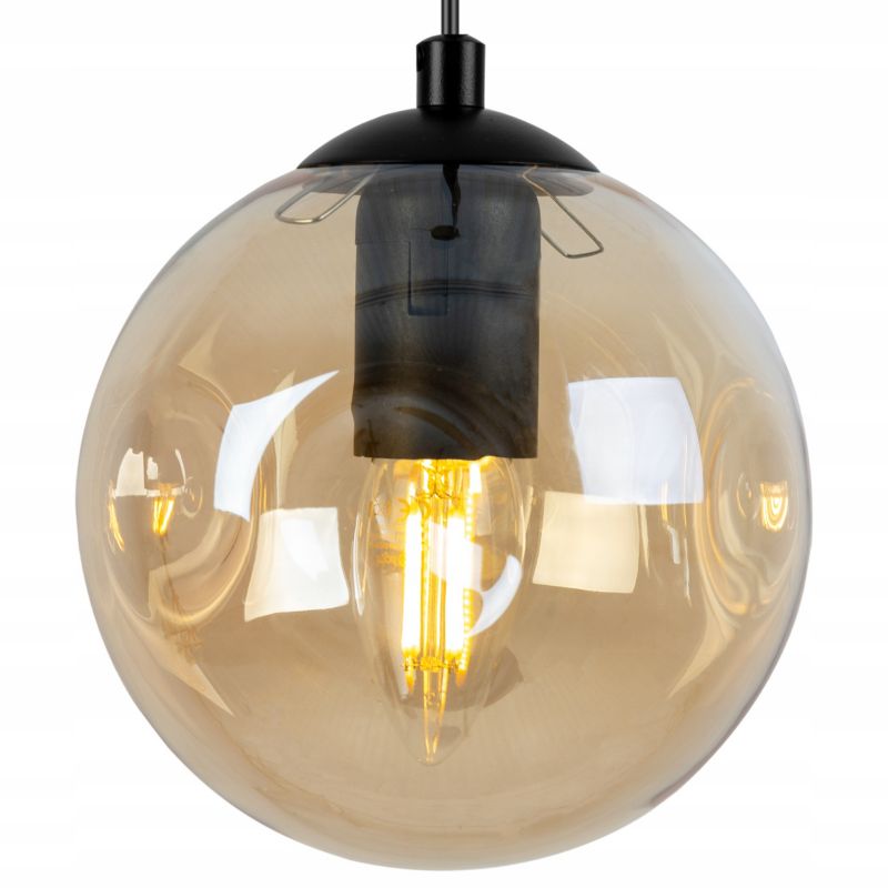 Lampa sufitowa wisząca Light Home LH Monako 3x E27 60W okrągła czarny/złoty 1szt.