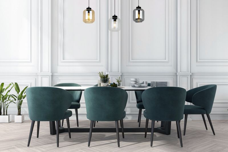 Lampa sufitowa wisząca Light Home LH Novalja 1x E27 60W czarny/bezbarwny 1szt.
